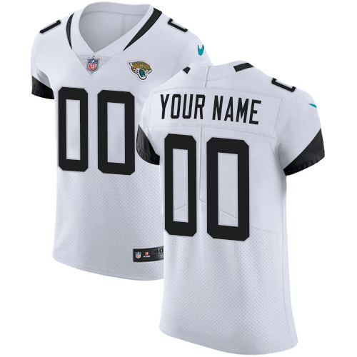 Men's Jacksonville Jaguars White Vapor Untouchable Custom Elite NFL Stitched Jersey